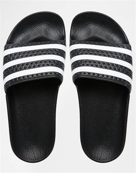 original black and white adidas|Adidas black and white sandals.